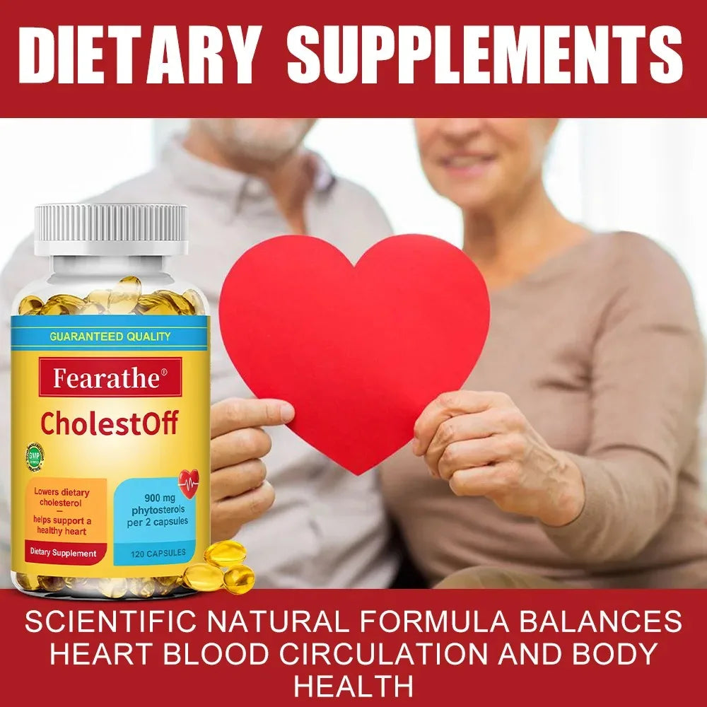 Fearathe Cholesterol Support Supplement – 120 Capsules Cholesterol Supplement Qst