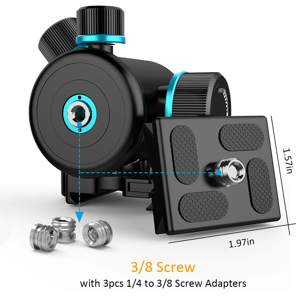 Andoer TB81X 360° Panoramic Tripod Ball Head | 8KG Load Tripod Ball Head Qst