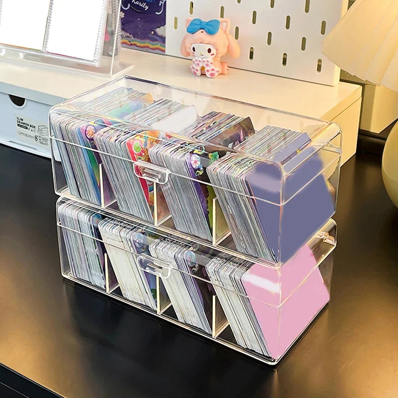 Kpop Photocard Storage Box – Transparent Card Case Organizer Photocard Storage Box Qme