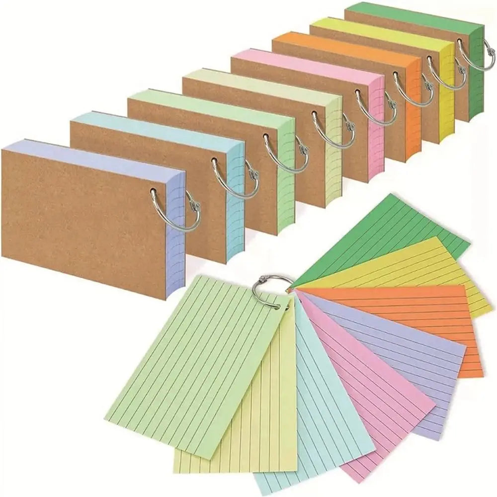 Loose-Leaf Lined Index Flash Cards – Binder Memo Book Lined Index Flash Cards Qme