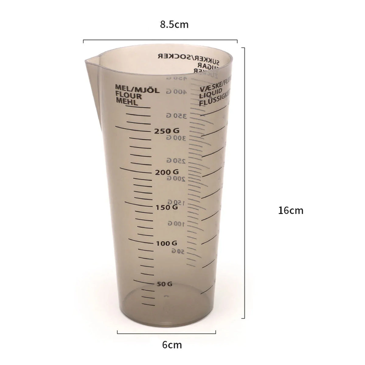Food Grade PP Measuring Cup 450ml Unbreakable Plastic Jug Measuring Cup Qme