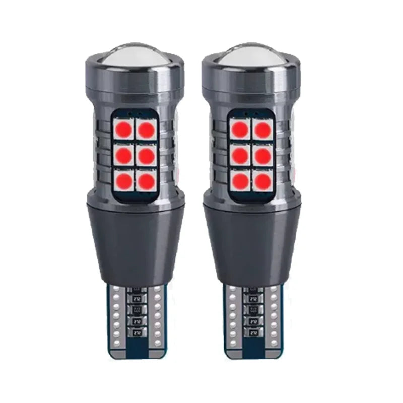 W16W T15 921 LED Canbus Bulbs 3030 SMD No Error – 2 Pack LED Replacement Bulbs Qme Red T15