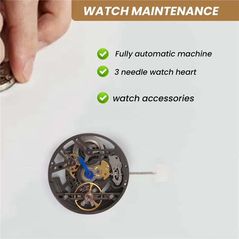 A02F-LB20 Hollow 3-Pin Automatic Mechanical Watch Movement Watch Movement Qme