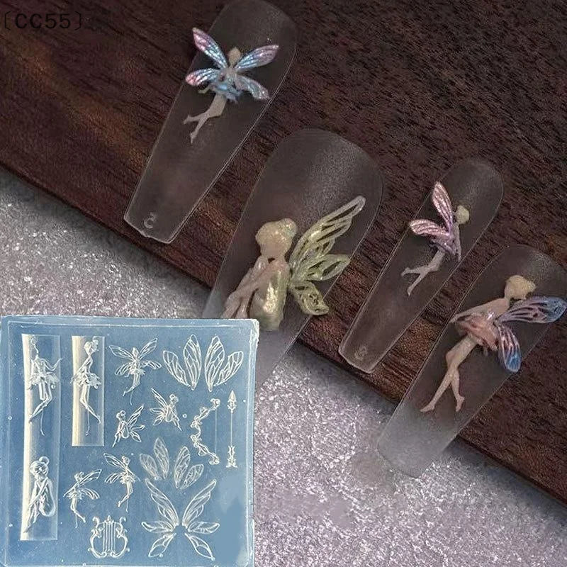 3D Fruit Flower Silicone Nail Mold – DIY Nail Art Template Nail Art Mold Qst