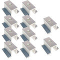 Solar Panel Middle Clamp Aluminum Alloy PV Mount 25–50mm 10pcs Solar Panel Clamp Qme 80mm