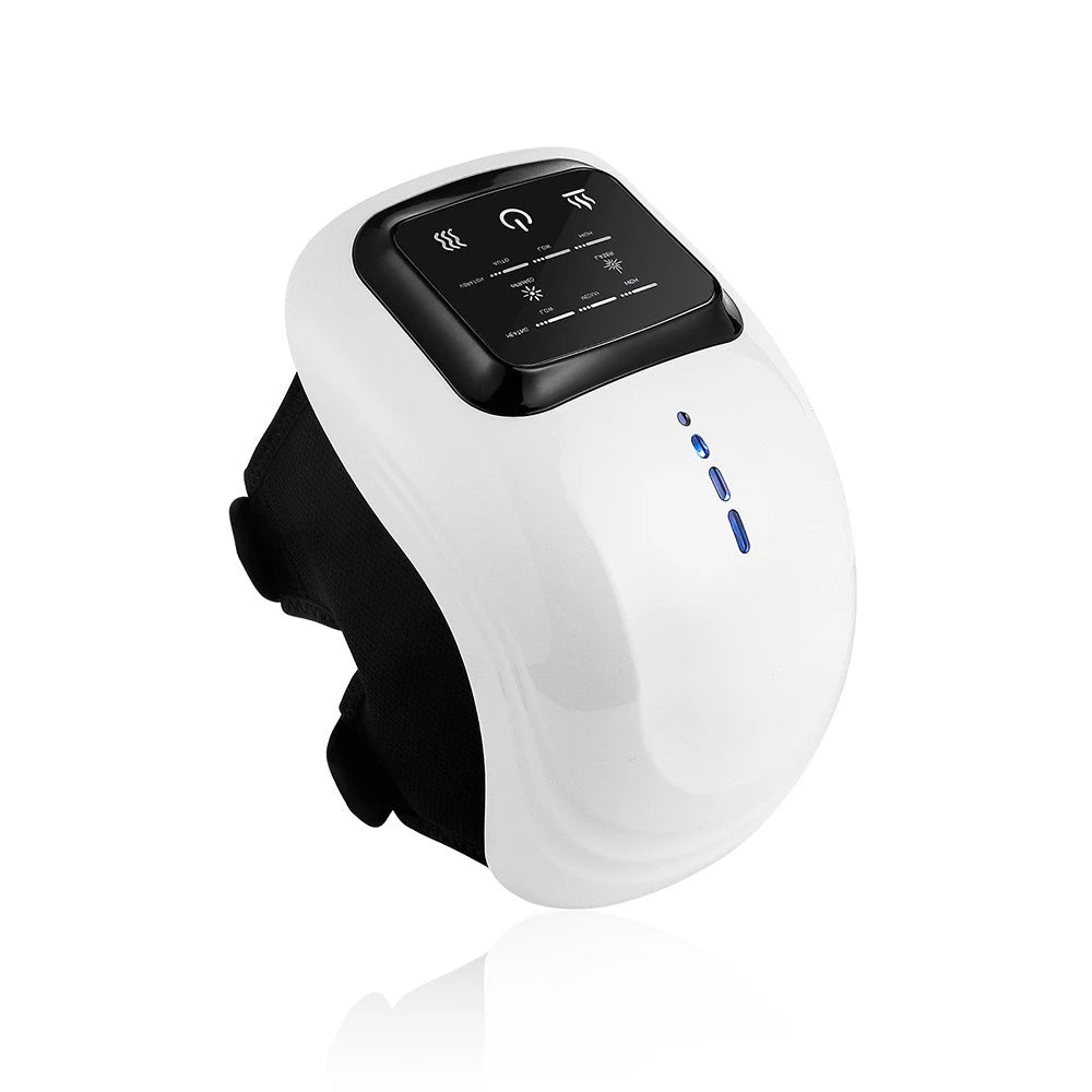 Wireless Smart Knee Massager – Heat, Vibration & Compression Electric Knee Massager Qst black