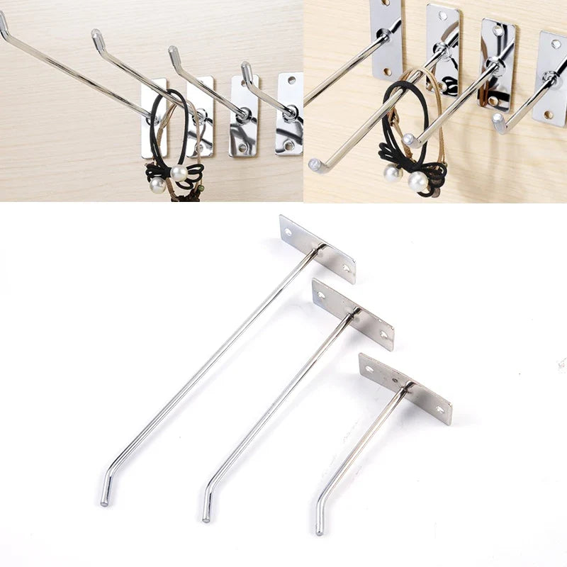 Steel Pegboard Hooks Oblique Wall Mount Hanger Set – 5 Pcs Pegboard Hook Set Qme