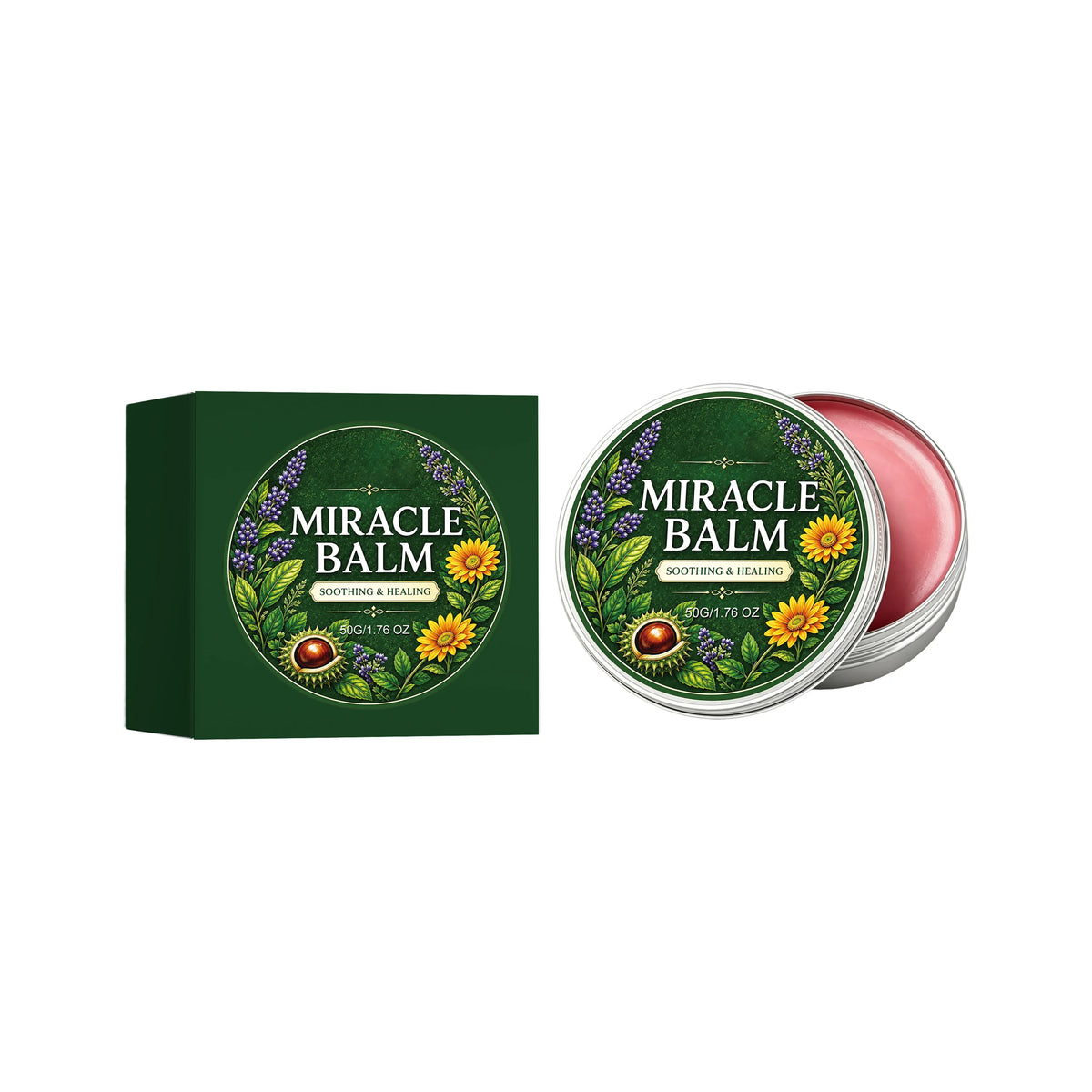 Miracle Herbal Foot & Leg Balm – Moisturizing Body Cream 50g Foot & Leg Balm Qst 50g Boxed