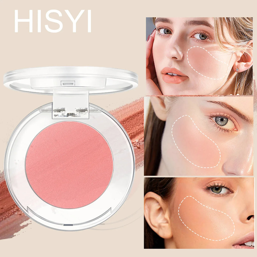 HISYI Matte Blush Palette – 16 Shades, Natural Radiant Finish Blush Palette Qme
