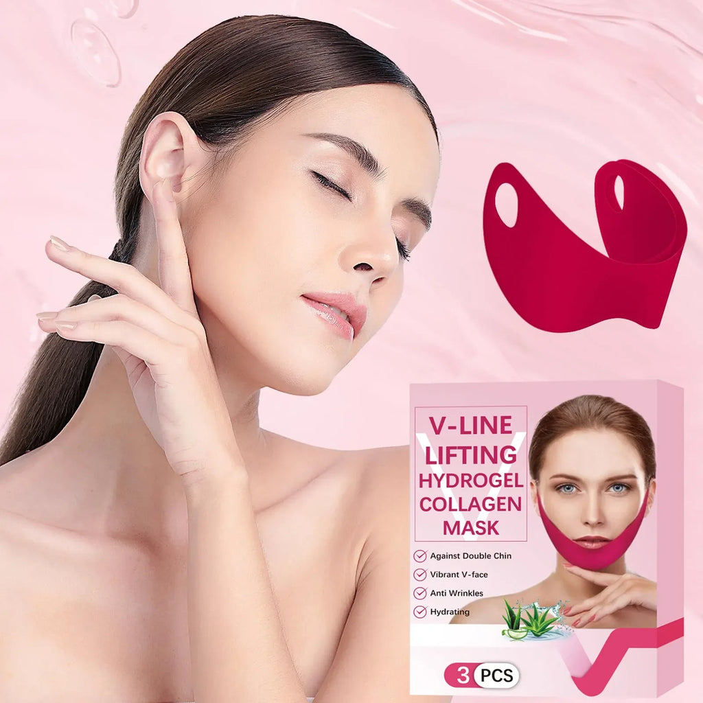 Reusable V-Line Face Lifting Strap & Chin Slimming Mask Face Lifting Mask Qme PINK