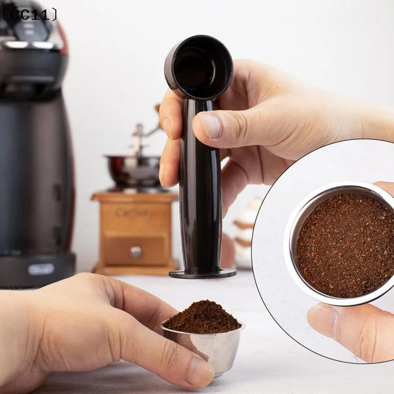 2-in-1 Coffee Measuring Scoop & Tamper – Bean Powder Press Coffee Scoop Tamper Qme