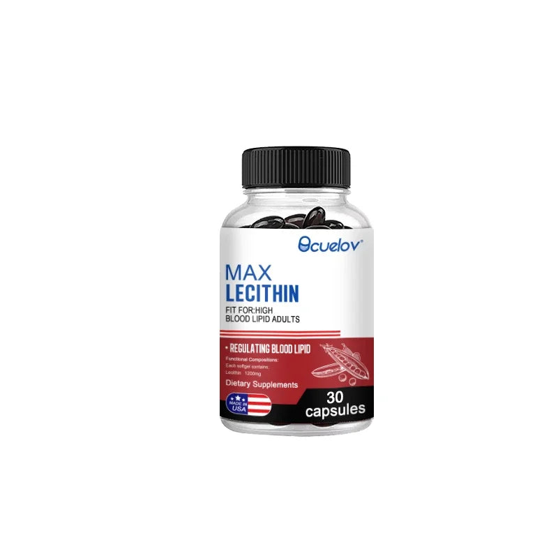 Lecithin 1200mg Capsules – Sunflower, Vegan, Non-GMO Lecithin Supplement Qst 30 count- 1 bottle