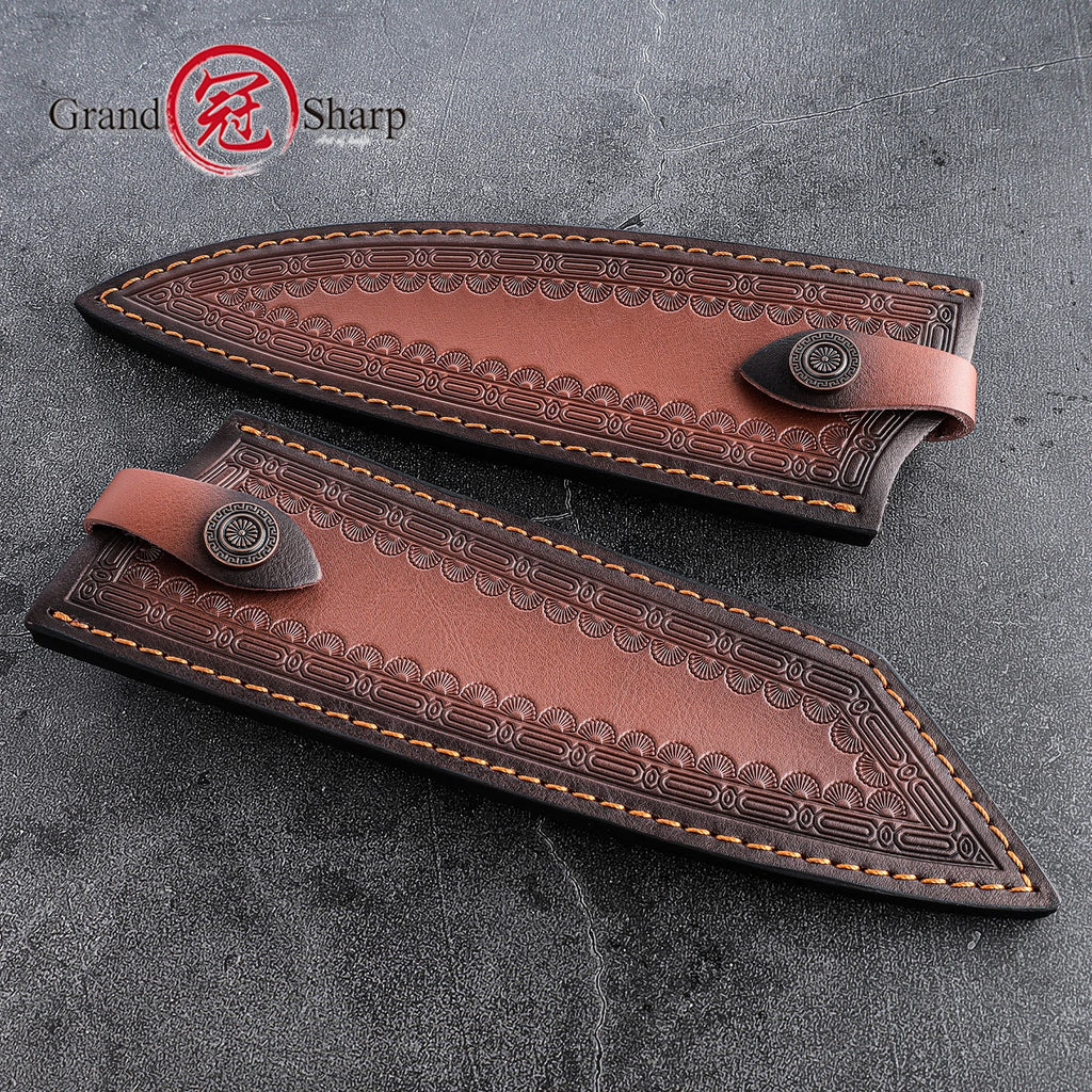 Grandsharp Genuine Cowhide Leather Chef Knife Sheath Knife Sheath Qst