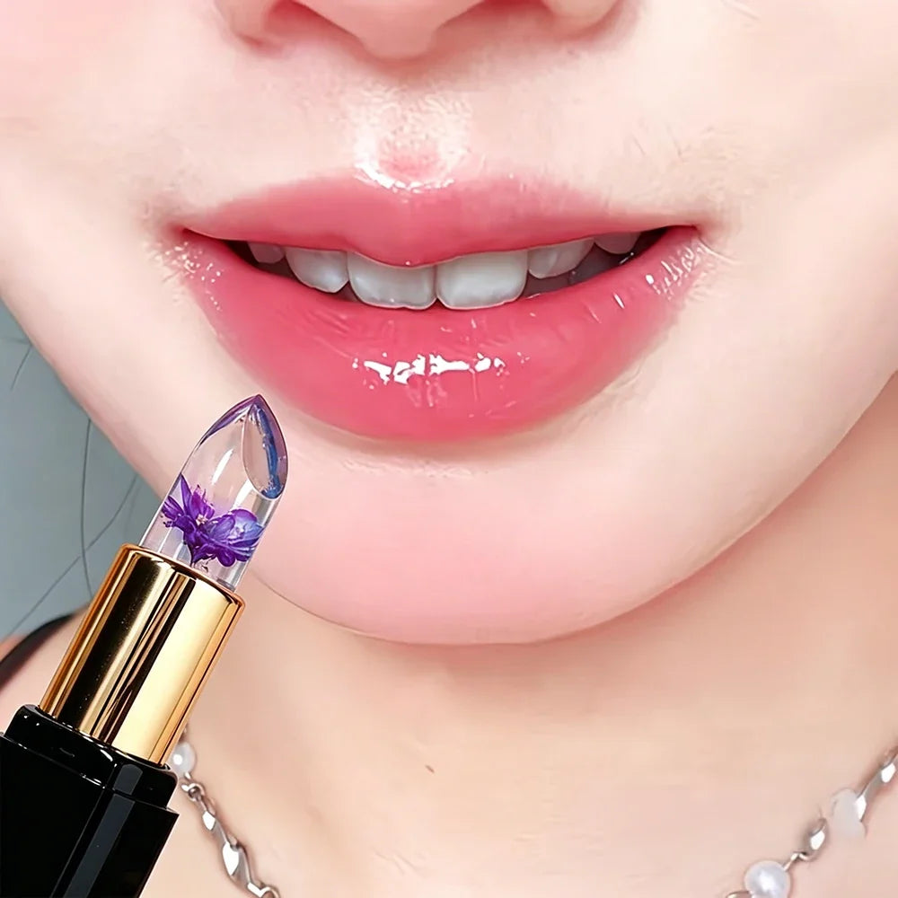 HISYI Flower Jelly Lipstick – Color-Changing Lip Balm Color-Changing Lip Balm Qme