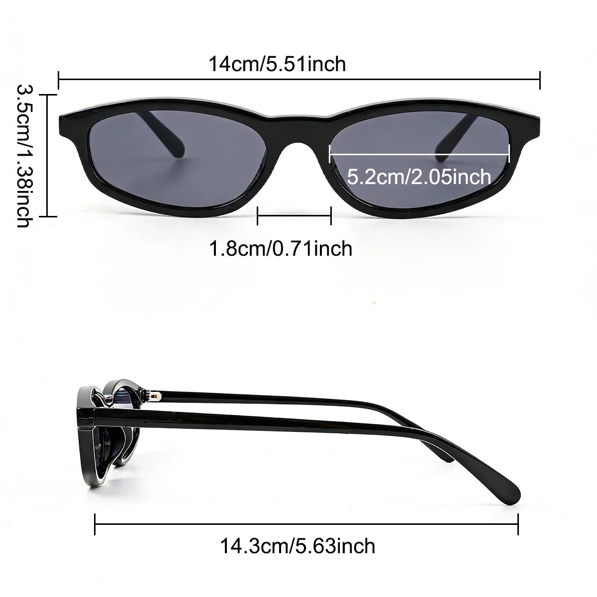 VOPHA Narrow Rectangle Sunglasses UV400 Vintage 90s Unisex Vintage Sunglasses Qst