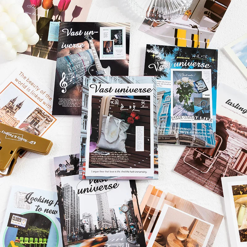 60-Sheet Landscape Scrapbooking Paper Pack | Junk Journal Collage Scrapbooking Paper Pack Qme