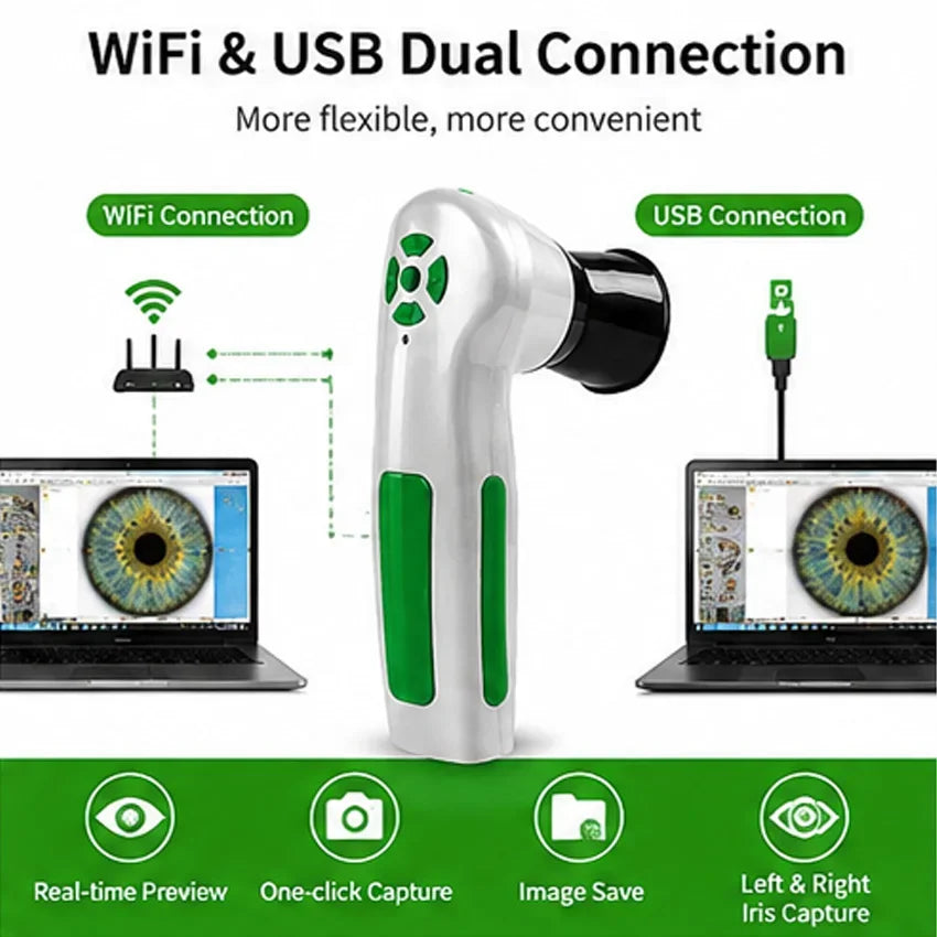 12MP WiFi Iris Camera Auto Focus Iridology Scanner + Software Iridology Imaging Camera Qst