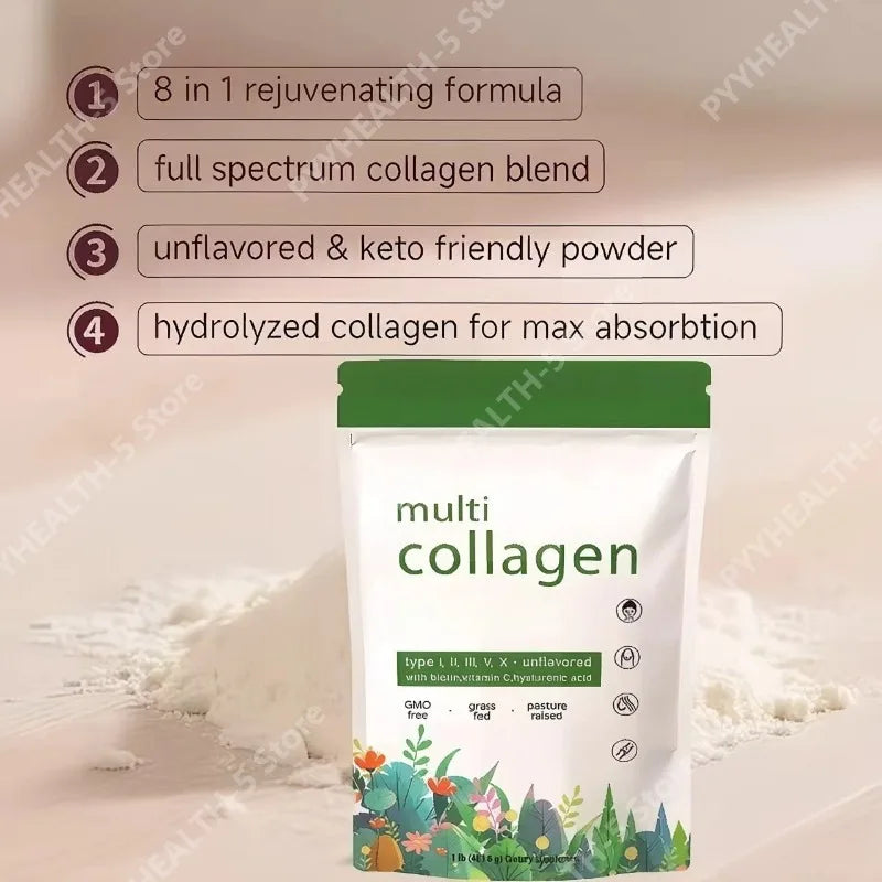 Hydrolyzed Collagen Protein Powder Unflavored – 453g Supplement Collagen Supplement Qst