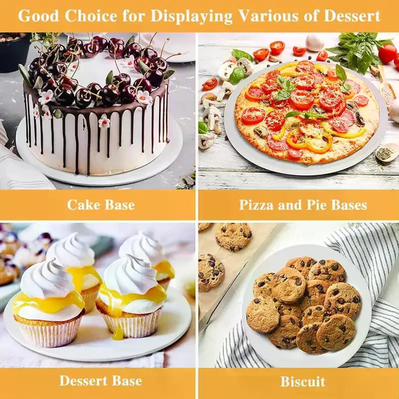 Round Cake Boards Paper Drum Tray 8 & 10 Inch – Party & Wedding Cake Drum Board Qme