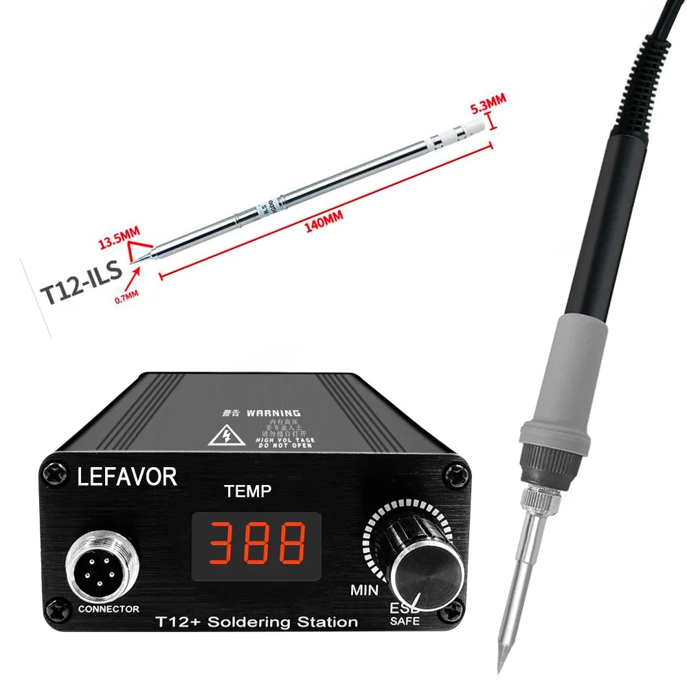 T12 75W Digital Soldering Iron Rework Station | Temp Control Soldering Rework Station Qme T12NEW SET1 US