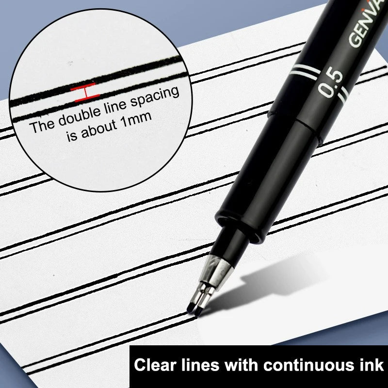 Double-Line Gel Pen for Architecture, Design & Note-Taking Gel Pen Qme