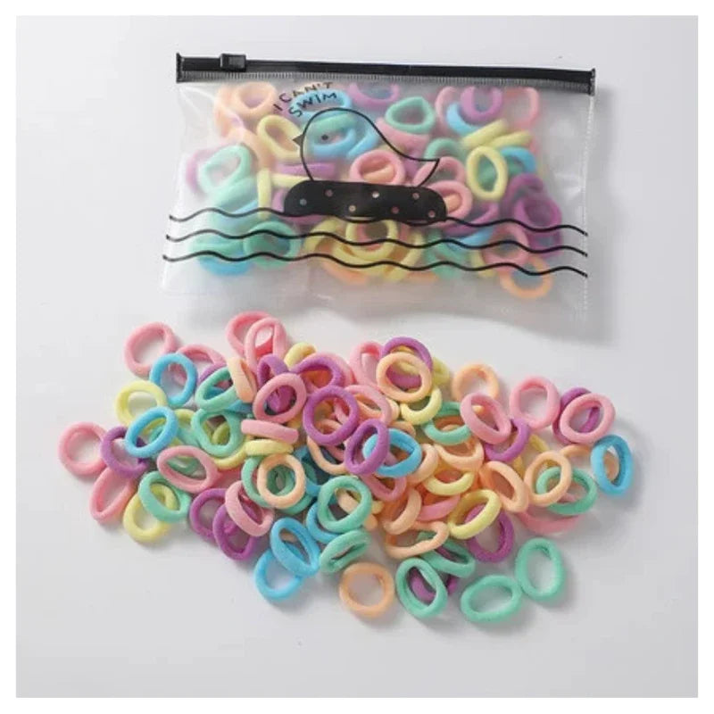 Colorful Elastic Hair Bands – Mixed Color Polyester Ties Elastic Hair Ties Qme