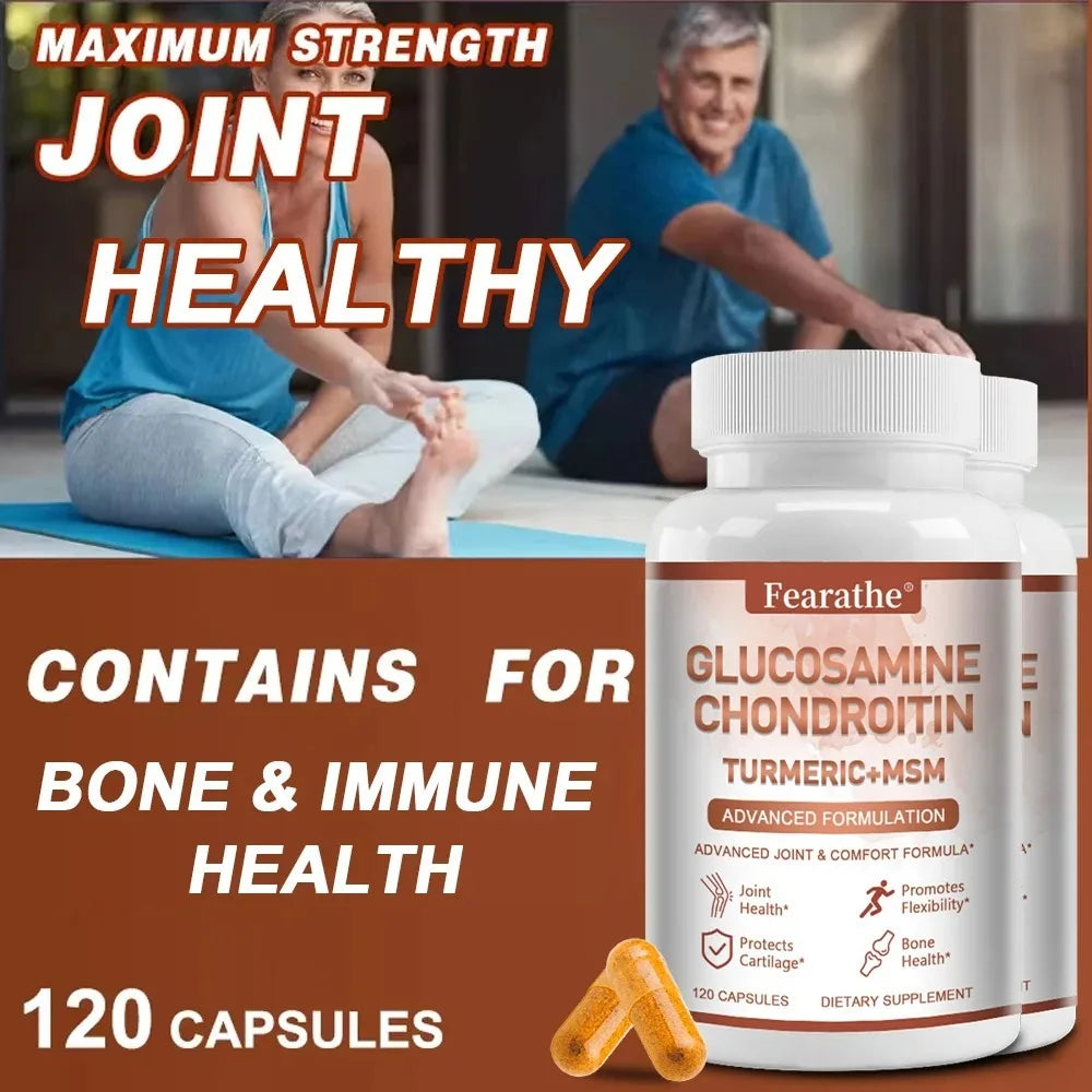 Glucosamine Chondroitin MSM & Turmeric Joint Support Capsules Joint Support Supplement Qst