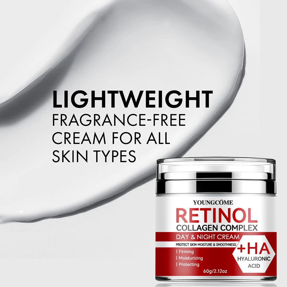 YOUNGCOME Retinol Collagen Face Cream – Deep Hydration Facial Moisturizer Cream Qst