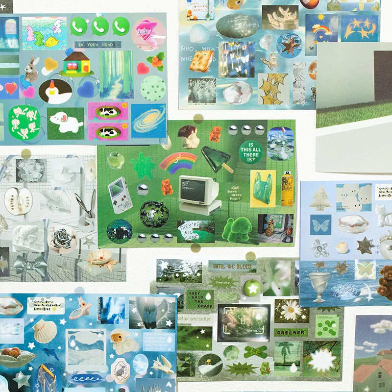 Y2K Kawaii Cut Film Sticker Book – DIY Journal & Craft Decor DIY Sticker Book Qme