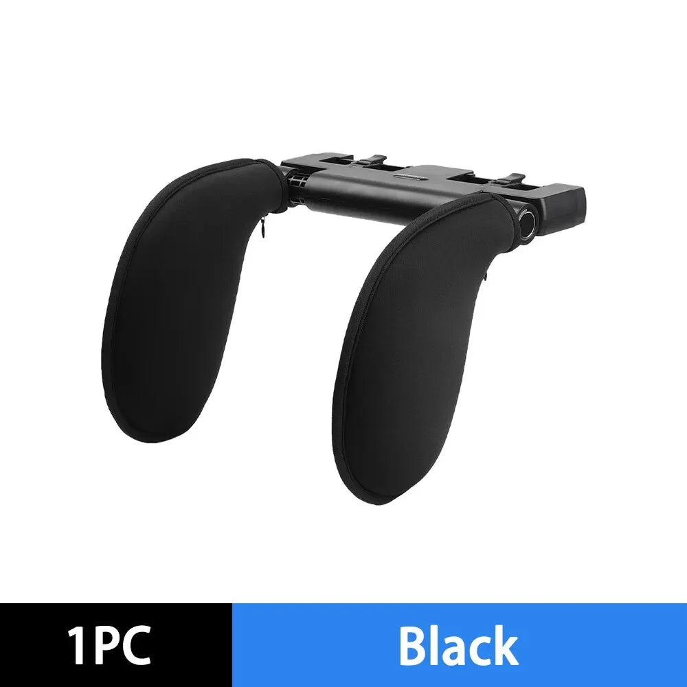 Car Seat Headrest Pillow – Memory Foam Travel Neck Support Car Headrest Pillow Qme Cloth Black