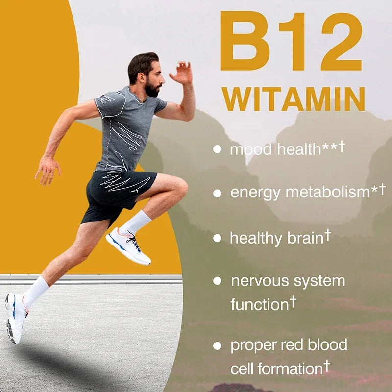 Xemenry Vitamin B12 Capsules – Energy, Mood & Brain Support Vitamin Supplement Qst
