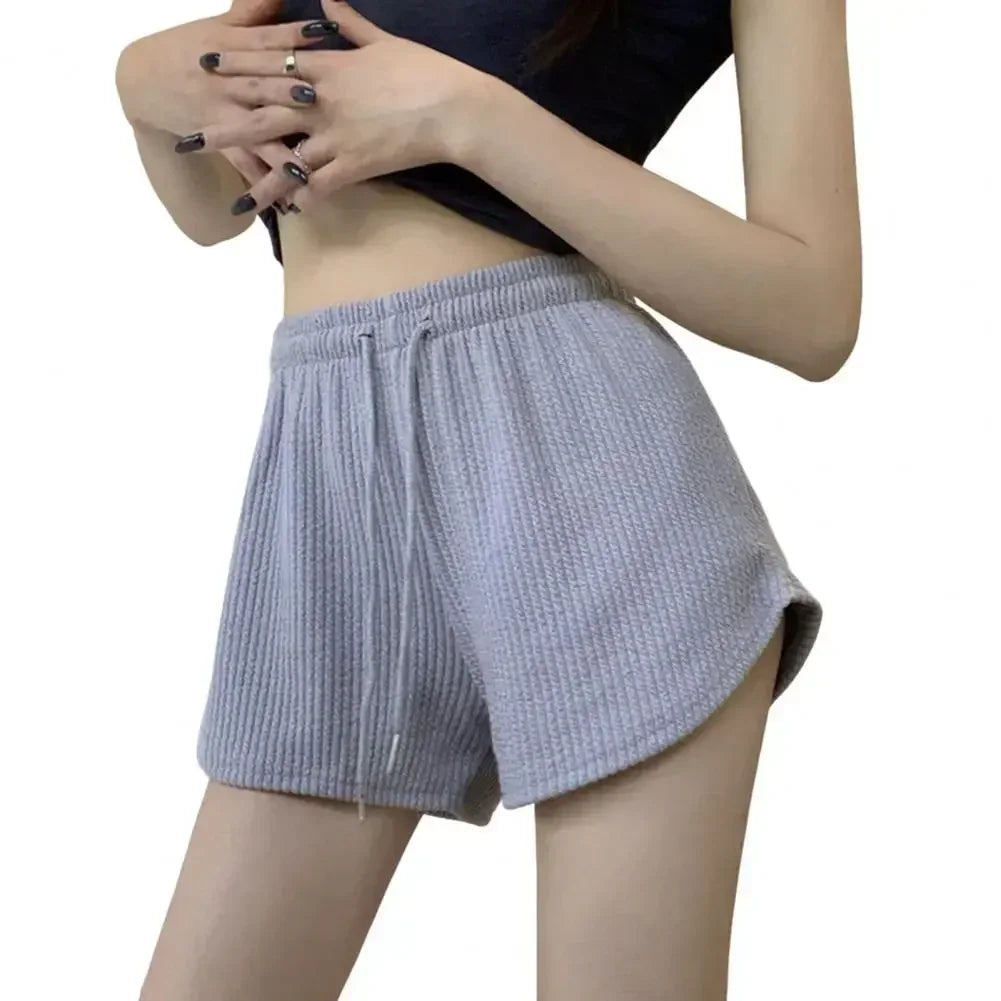 Women's Wide Leg Drawstring Shorts – Elastic Waist Summer Casual Casual Shorts Qme GY M