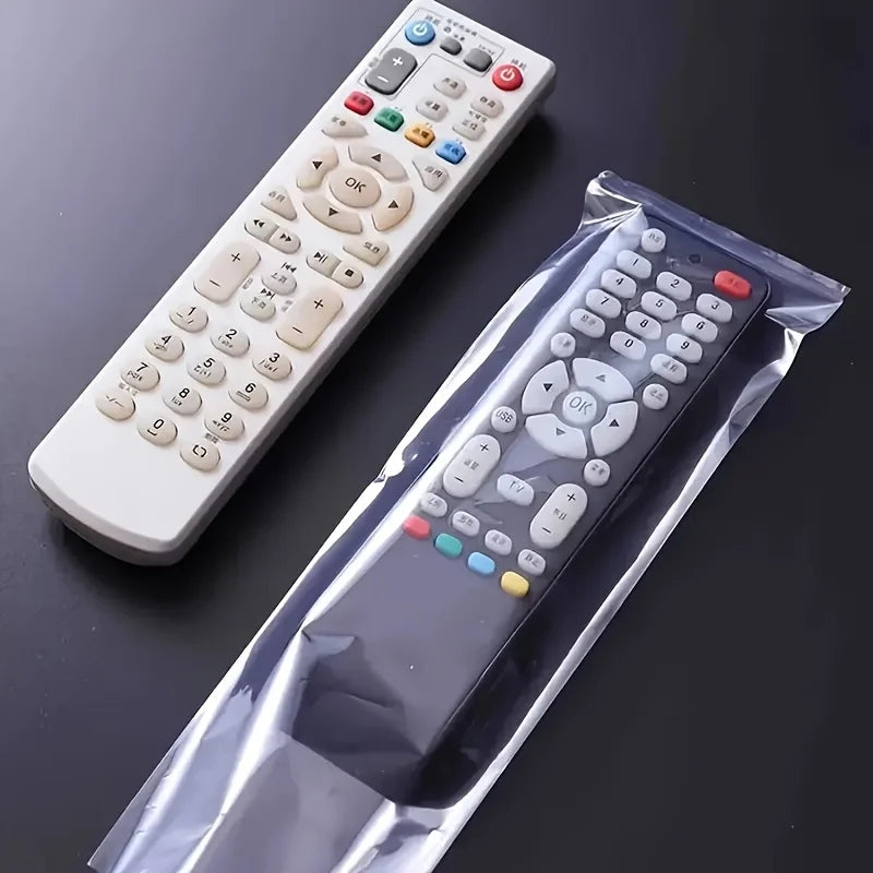 50 PVC Clear Heat Shrink Films for TV & AC Remote Controls Protective Film Sleeves Qme