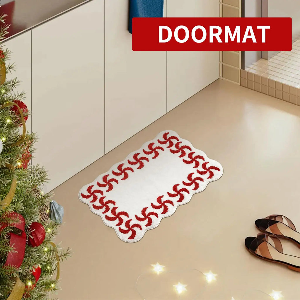 Gingerbread Christmas Doormat – Soft Non-Slip Mat 24x16 In Christmas Doormat Qme