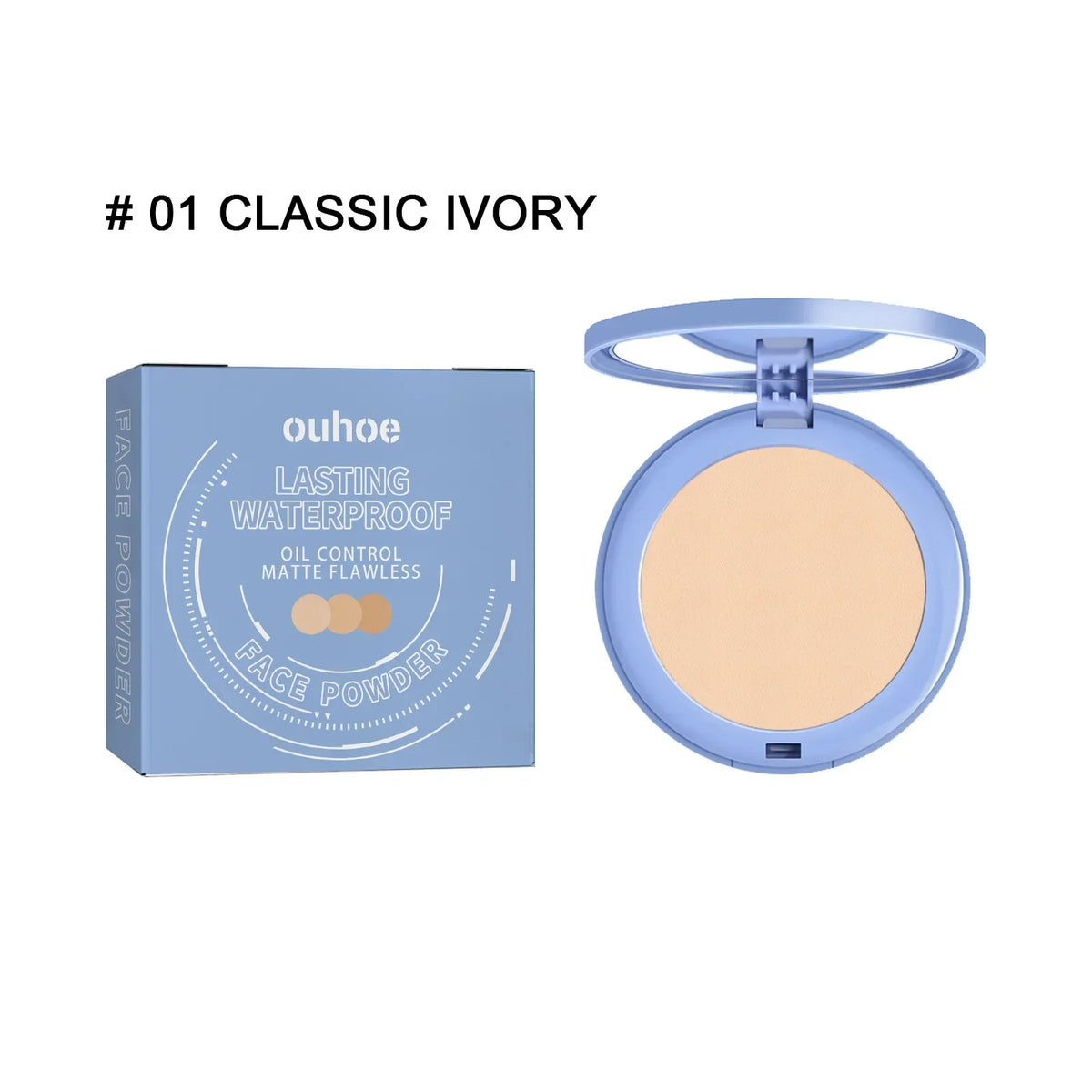 Qme Face Setting Pressed Powder – Oil Control & Waterproof Setting Pressed Powder Qme classic ivory