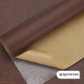 Self-Adhesive PU Leather Repair Patch for Sofa, Car & Furniture Leather Repair Patch Qme Light brown 25X30CM