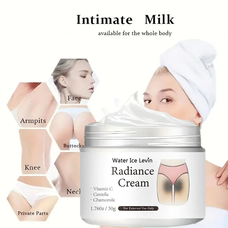 Qme Vitamin C Radiance Cream – Underarms, Joints & Private Areas Brightening Body Cream Qme