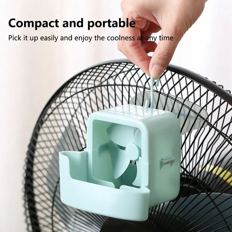 Clip-On Fan Humidifier Cooler with Ice Box – Home & Dorm Clip-On Cooling Fan Qst