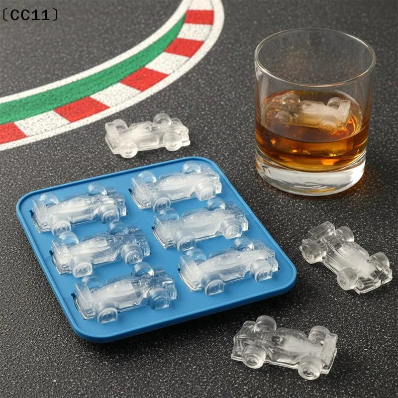 3D Racing Car Silicone Ice Mold | 6-Cavity Chocolate Jelly Tray Silicone Baking Mold Qme