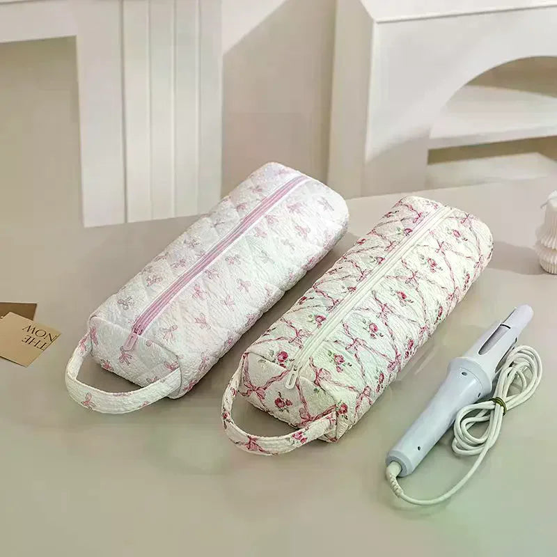Quilted Hair Dryer Storage Bag – Dustproof Carrying Case Hair Tool Storage Bag Qme