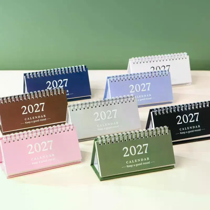 2027 Mini Standing Desk Calendar – Coil Flip Monthly Planner Desk Calendar Qme