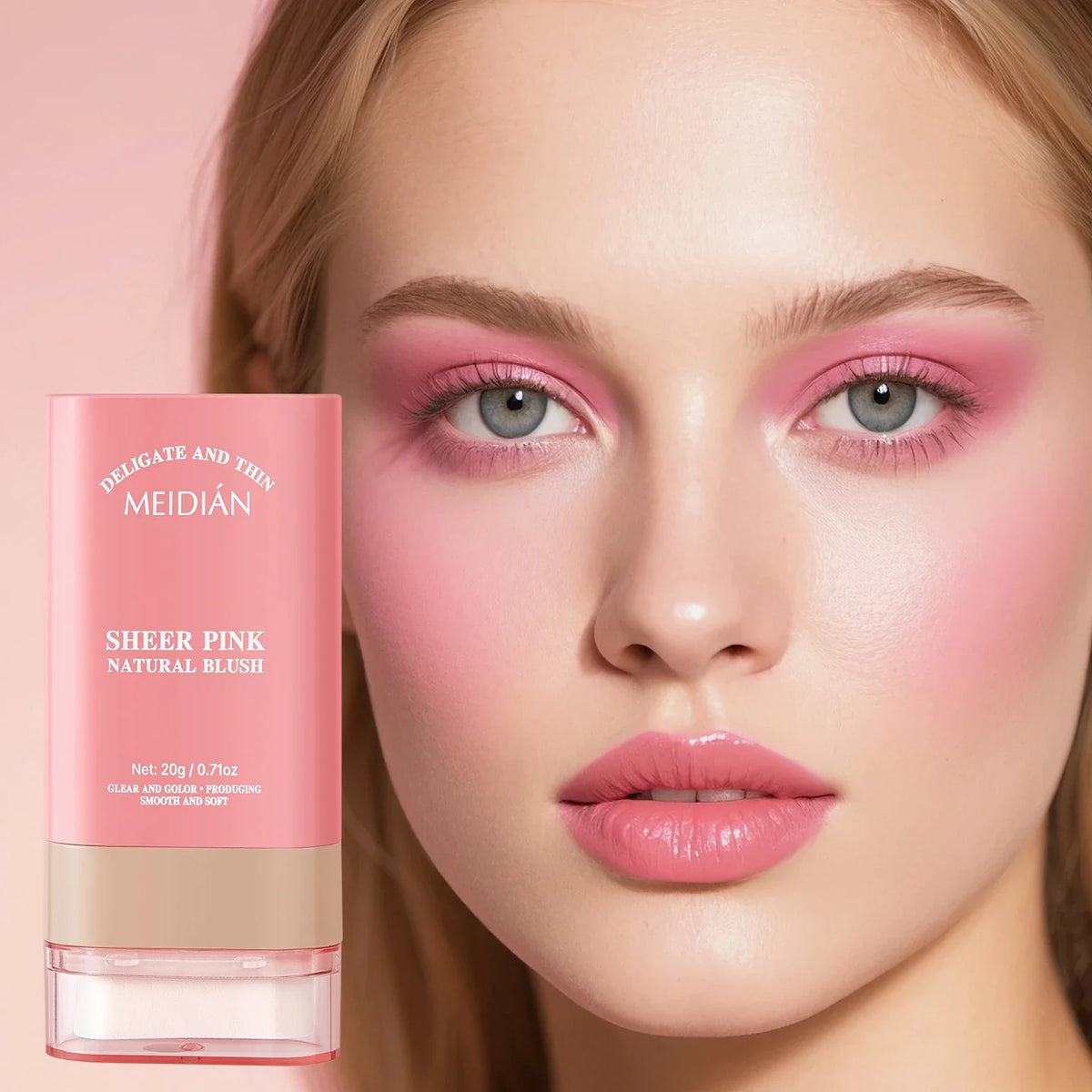 Qme Blusher Stick – Natural Finish, Long-Lasting Blush Blush Stick Qme