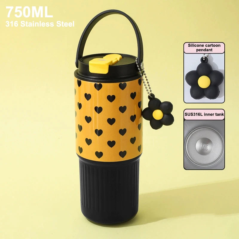 WHPHous 750ML Insulated Thermos Tumbler | 316 Stainless Steel Insulated Thermos Tumbler Qst A3