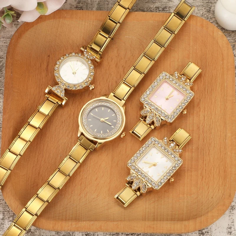 Stainless Steel Round Bangle Watch – Women's Bracelet Watch Bangle Bracelet Watch Qme
