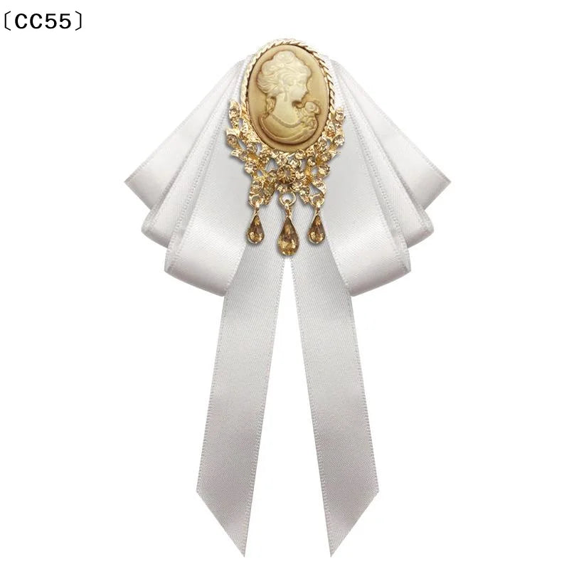 Solid Vintage Bow Tie Detachable Collar Shirt Accessory Bow Tie Collar Qst