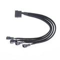 4-Pin Molex 4-Way Fan Splitter Adapter – CPU, Case & Mining Fan Splitter Adapter Qme 1to4 black