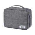 Portable Cable Organizer Bag | Travel USB & Gadget Storage Cable Organizer Bag Qme Double layer Gray