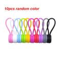 10 Magnetic Reusable Cable Ties – USB & Headphone Organizer Cable Organizer Ties Qme 10pcs random color