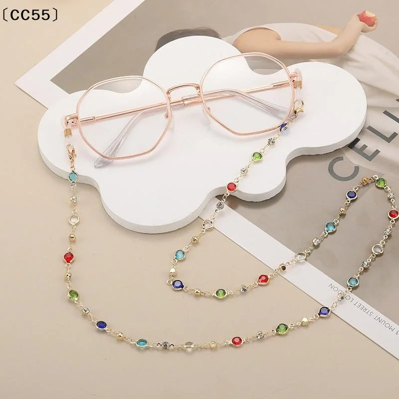 Rhinestone Eyeglass Chain – Beaded Sunglass Lanyard Jewelry Eyeglass Chain Qst