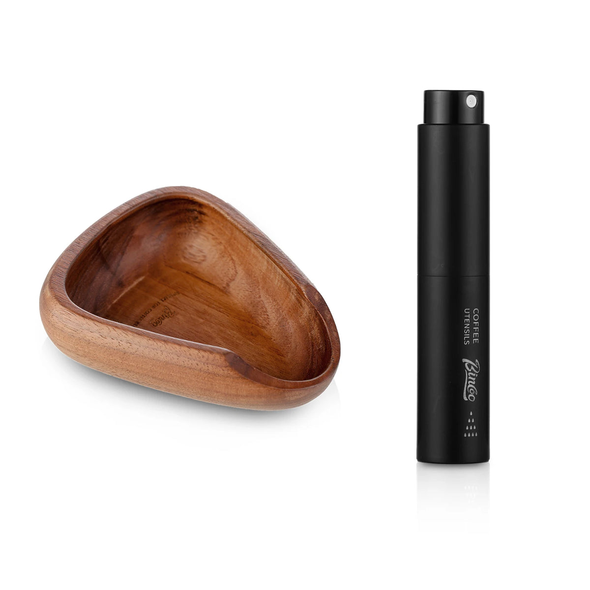 Bincoo Solid Wood Coffee Dosing Tray – Espresso & Pour Over Coffee Dosing Tray Qst 2pcs